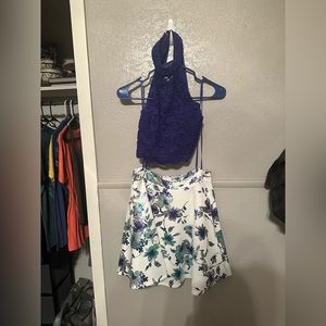 City vibe formal floral and blue dress size 7 in juniors